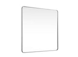 Timeless Home 42 in. W x 42 in. H x Modern Soft Corner Metal Square Silver Mirror