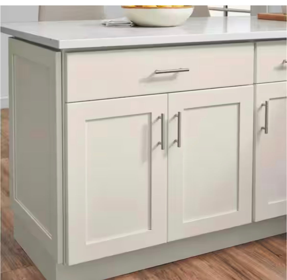 Avondale 30 in W x 24 in D x 34.5 in H Ready to Assemble Plywood Shaker Microwave Base Kitchen Cabinet in Antique White