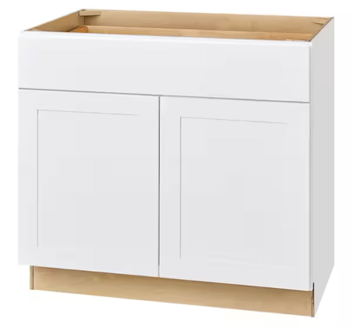 Avondale Shaker Alpine White Ready to Assemble Plywood 36 in Base Kitchen Cabinet (36 in W x 34.5 in H x 24 in D)