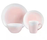 16-Piece Pink/White Oasis Dinnerware Set