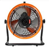 16 in. 3-Speed Drum Floor Fan in Orange High Velocity Turbo
