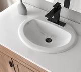 19 in. Drop-In Round Vitreous China Bathroom Sink in White