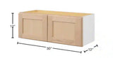 30 in. W x 12 in. D x 12 in. H Ready to Assemble Wall Bridge Kitchen Cabinet in Unfinished with CLICKREADY Technology