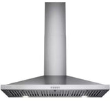 36 in. 380 CFM Convertible Kitchen Wall Mount Range Hood in Stainless Steel with Push Control, LEDs and Carbon Filters