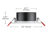 6 in. White Flush Round Wet Rated LED Integrated Recessed Lighting Kit