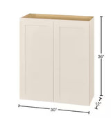 Avondale 30 in. W x 12 in. D x 36 in. H Ready to Assemble Plywood Shaker Wall Kitchen Cabinet in Antique White