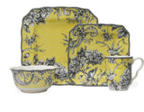 Adelaide 16-Piece Casual Yellow Porcelain Dinnerware Set (Service for 4)