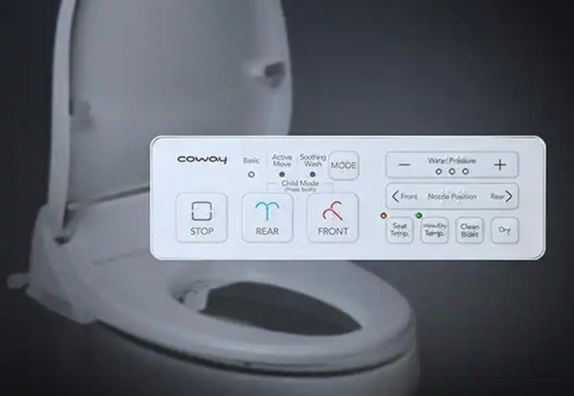 Coway Bidetmega 400 Electric Bidet Seat for Elongated Toilets in White