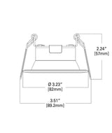 LCR4 4 in. Soft White Selectable CCT Integrated LED Recessed Light With Round Surface Mount White Trim Retrofit Module