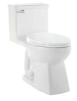 Power Flush 1-piece 1.28 GPF Single-Flush Elongated Toilet in White Seat Included