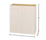 Avondale 27 in. W x 12 in. D x 42 in. H Ready to Assemble Plywood Shaker Wall Kitchen Cabinet in Antique White