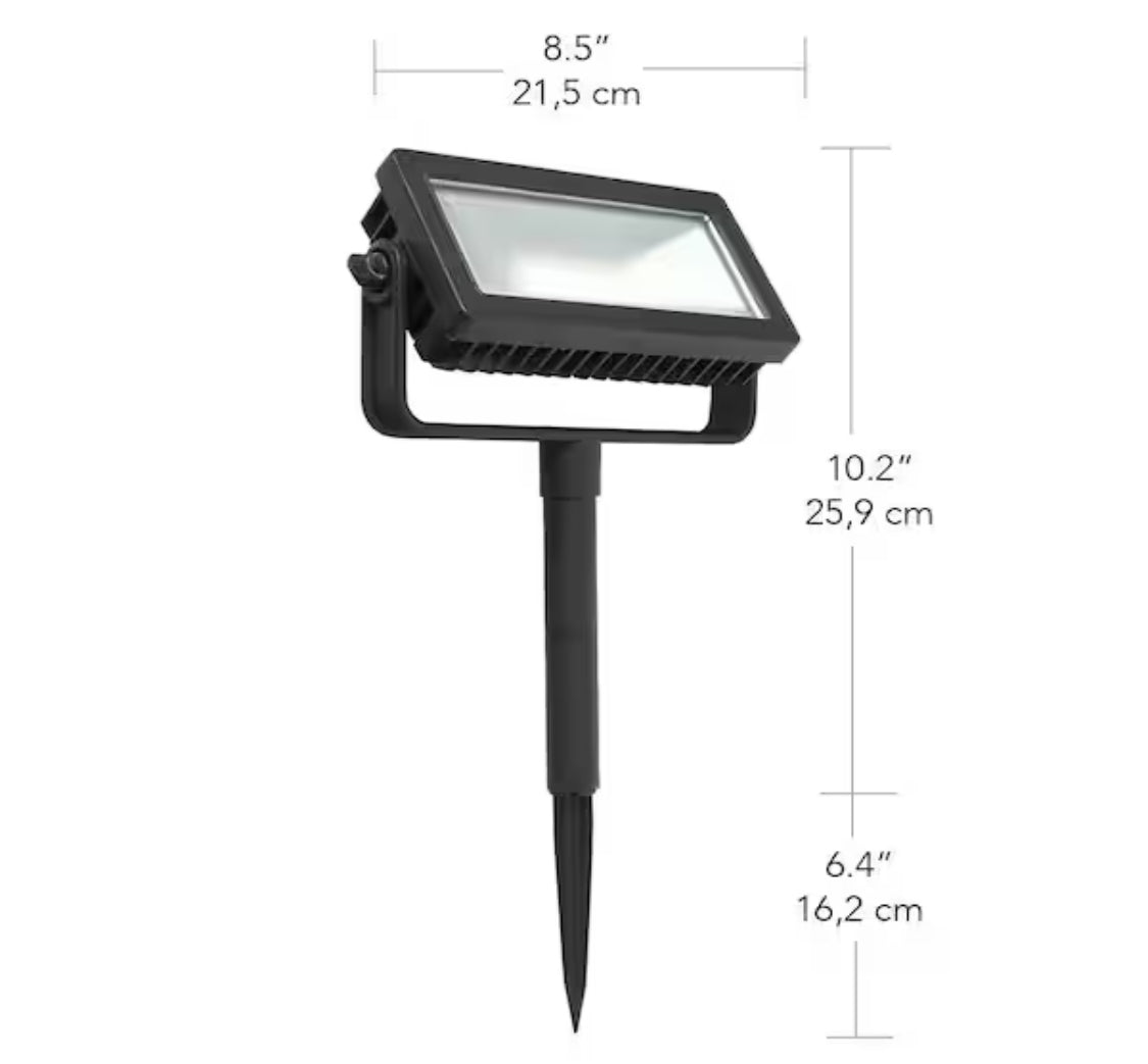 150-Watt Equivalent Low Voltage Black Integrated LED Outdoor Landscape Flood Light with 3 Levels of Intensity