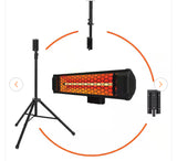 Tradesman 1500-Watt Electric Outdoor Infrared Quartz Portable Space Heater with Tripod, Wall and Ceiling Mount