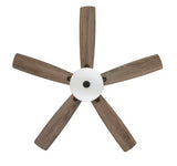 Melrose 52 in. Indoor LED Hugger Bronze Dry Rated Ceiling Fan with Light Kit and 5 Reversible Blades