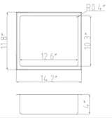 14 in. W x 12 in. H x 4 in. D 18-Gauge Stainless Steel Bathroom Shower Wall Niche in Matte Black