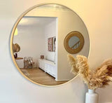 36 in. W x 36 in. H Gold Vanity Round Wall Mirror Aluminum Alloy Frame Bathroom Mirror