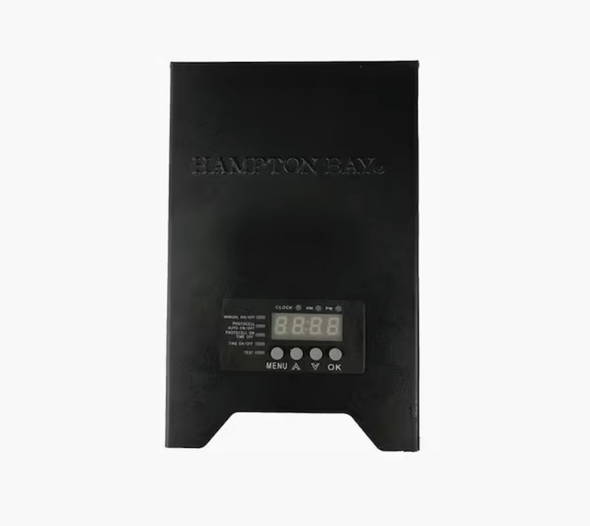 Low-Voltage 300-Watt Metal Landscape Lighting Transformer with Dusk to Dawn Sensor