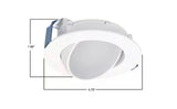 HLA Series 4 in. Adjustable CCT Canless IC Rated Dimmable Indoor, Outdoor Integrated LED Recessed Light Gimbal Trim