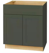 Avondale 30 in. W x 24 in. D x 34.5 in. H Ready to Assemble Plywood Shaker Sink Base Kitchen Cabinet in Fern Green