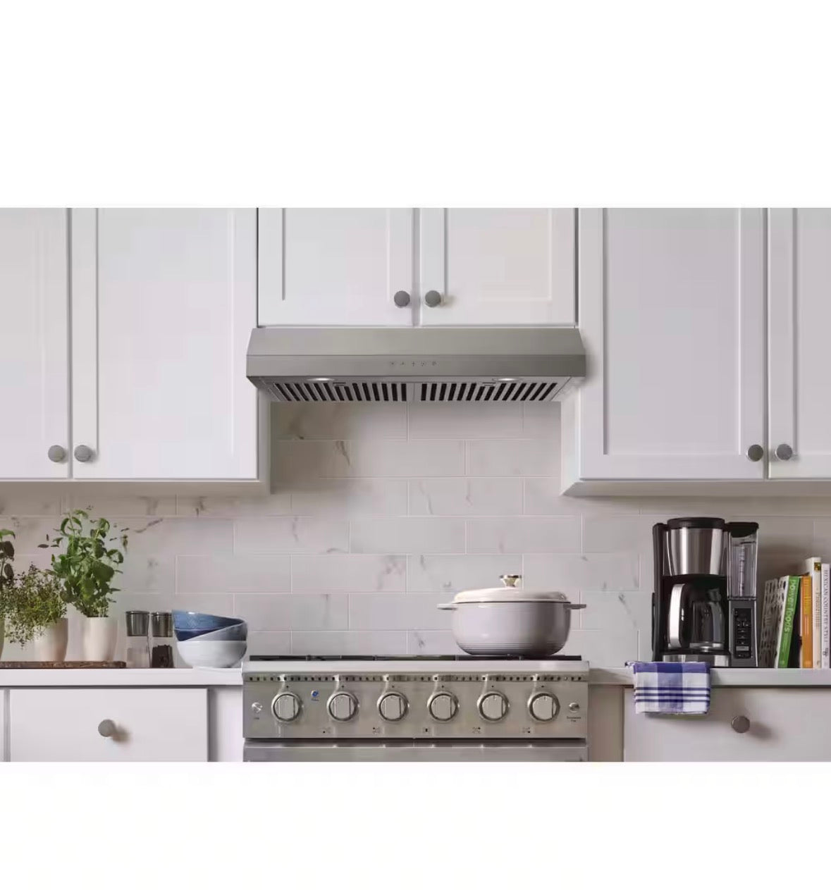 30 in. 340CFM Convertible Under Cabinet Range Hood in Stainless Steel