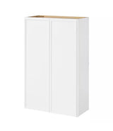 Leyton 27 in. W x 12 in. D x 42 in. H Ready to Assemble Plywood Slim Shaker Wall Kitchen Cabinet in Alpine White