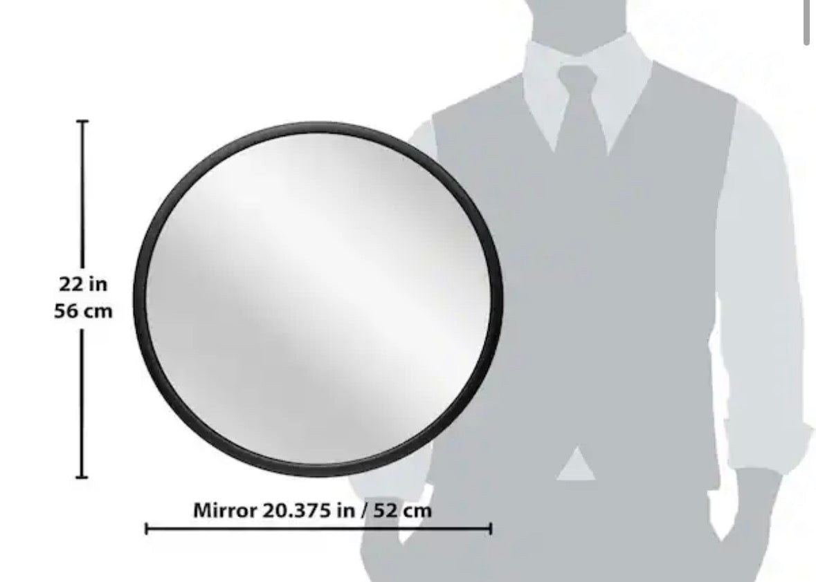 Nera 22 in. W x 22 in. H Wall Mirror - Matte Black Framed