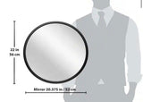 Nera 22 in. W x 22 in. H Wall Mirror - Matte Black Framed