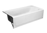 Maui 60 in. x 30 in. Alcove Soaking Bathtub with Left Drain in White