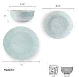 Venice 12 Piece Melamine Dinnerware Set