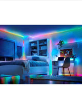 16.4FT RGBWIC Dynamic Color Changing Dimmable Linkable Plug-In LED Strip Light with Remote Control