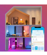 4-Packs 9-Watt 800 Lumens A19 Shape E26 Base 2700-6500K RGBWW Smart LED Bulb