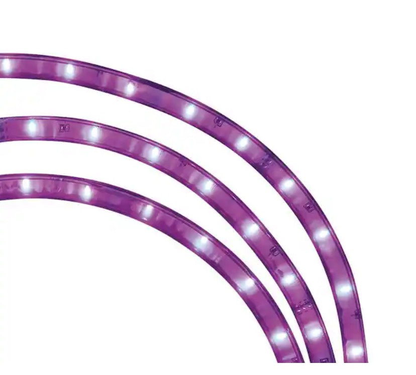 16.4 ft. RGB Color Changing Dimmable Linkable Plug-In LED Outdoor Rope Light with Remote Control