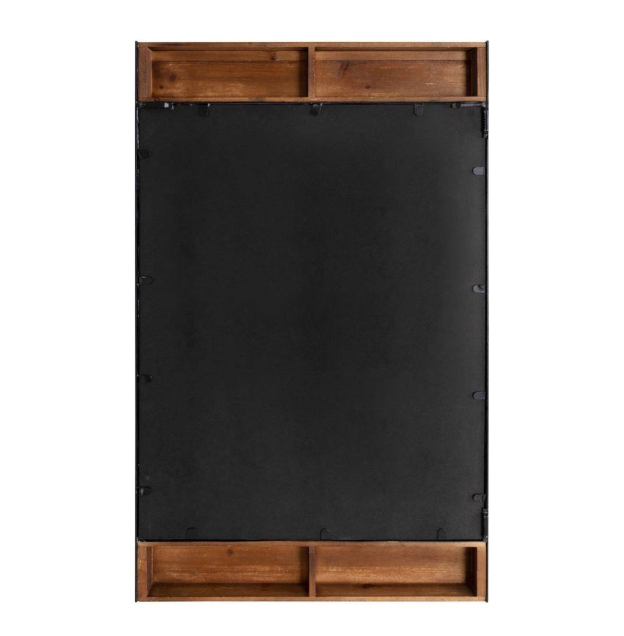 Kincaid 36 in. x 20 in. Classic Rectangle Framed Rustic Brown Wall Accent Mirror