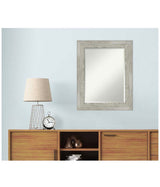 Medium Rectangle Distressed Grey Beveled Glass Modern Mirror (30 in. H x 24 in. W)