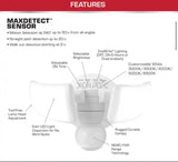 MaxDetect 240° White Motion Sensing Wired Outdoor 2-Head LED Security Flood Light 2000 Lumens with 5CCT and DualBrite