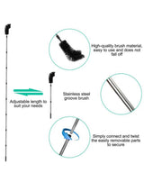 11.5 ft. Gutter Cleaning Utility Brush With Telescoping Handle, Rain Cleaner Extendable, Gutter Cleaning Tool