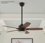 Fawndale 46 in. Indoor Integrated LED Bronze Ceiling Fan with Light Kit, 5 Reversible Blades and Remote Control