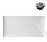 GB-615-464 60 in. x 32 in. Alcove Acrylic Shower Pan Base in Glossy White with Right Drain, Drain Included