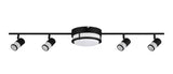 Greyrock 3.44 ft. Matte Black Integrated LED Hardwired Track Lighting Kit Flush Mount Combo with 4 Fixed Track Heads