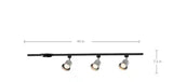 4 ft. Brushed Nickel Integrated LED Ceiling Mount Direct wire Track Lighting Kit with Flared Linear Track Head 3-Light