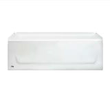 Kona 54 in. Right Drain Rectangular Alcove Soaking Bathtub in White