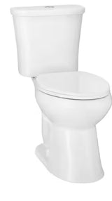 Power Flush 12 in. Rough in 2-Piece 0.95 GPF/1.28 GPF Dual Flush Elongated Toilet in White with Slow-Close Seat Included