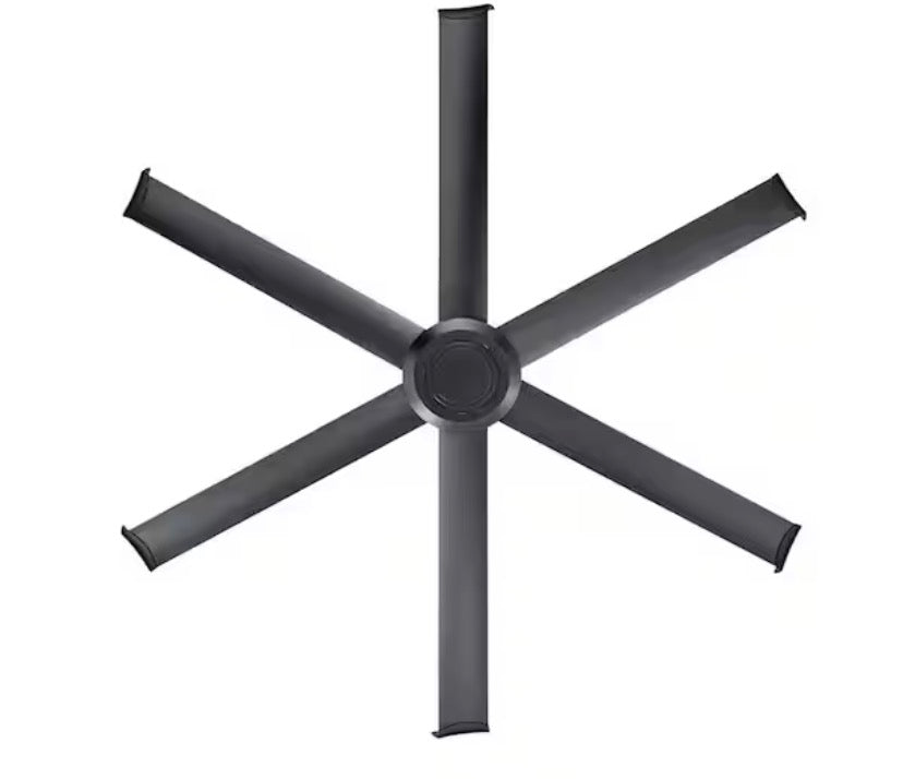 Mammoth 72 in. Smart Indoor/Outdoor Black Universal Mount Ceiling Fan with 12 in. Ext Tube Plus Remote and Phone App