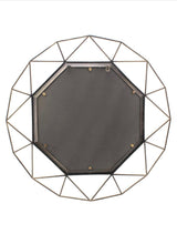Medium Round Gold Art Deco Mirror (29.75 in. H x 29.75 in. W)