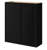 Leyton 36 in. W x 12 in. D x 42 in. H Ready to Assemble Plywood Slim Shaker Wall Kitchen Cabinet in Raven Black