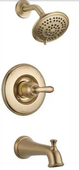 Linden Gold 1-Handle 1-Spray Tub and Shower Faucet Trim Kit in Champagne Bronze (Valve Not Included)