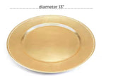 Gold Melamine Glam Decorative Plate Set of 8
