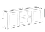 Verona White Shaker Stock Ready to Assemble Wall Kitchen Laundry Cabinet wth Soft Close 60 in. x 23 in. x 12 in.