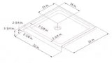 SlimLine 32 in. x 32 in. Single Threshold Alcove Shower Pan Base in White with Center Drain