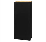 Avondale 18 in. W x 12 in. D x 42 in. H Ready to Assemble Plywood Shaker Wall Kitchen Cabinet in Raven Black